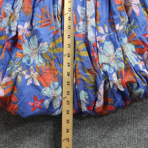 Free People Dress Medium Mai Tai Floral Bubble Mini Boho Cotton Lined Multi - Picture 11 of 11